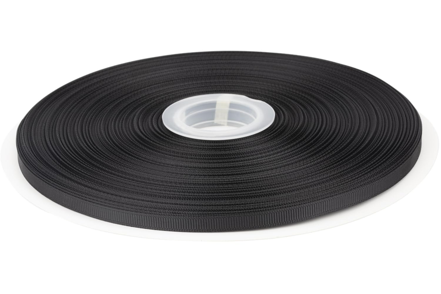 Tekdeere 6mm Solid Black Grosgrain Ribbon 91 Meters, Perfect for Gift Wrapping, Crafts, Bows Making, Sewing, Wreaths, Hair Accessories and Wedding Decoration