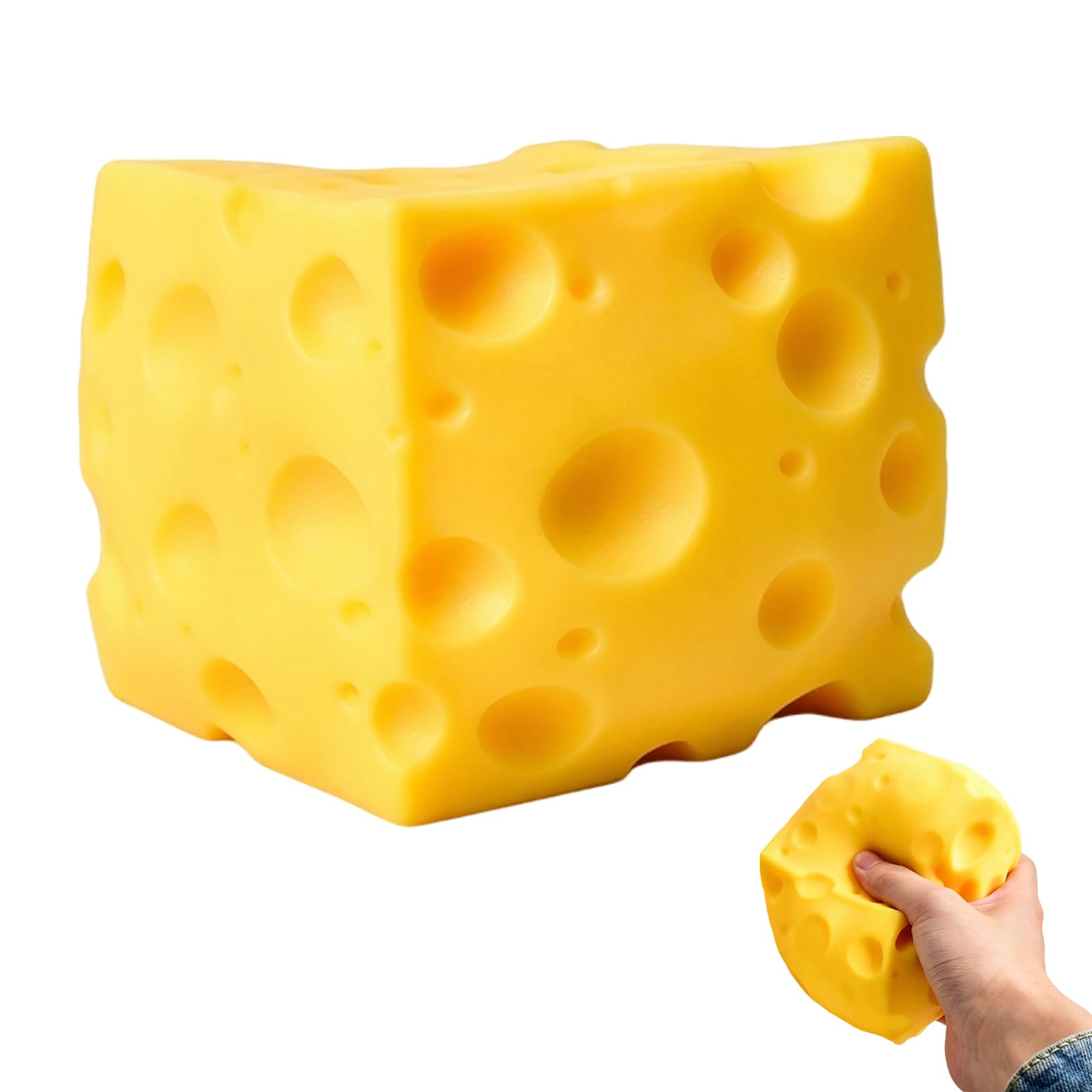 1 PCS Big Cheese Squishy Cheeses, Squeeze Squishies Cheeses Squishys Squishes Toy, Giant Cheese Squishy Giant Squishys Big, Squeeze Bigs Toy for Office Home Focus