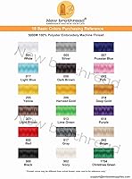 Vista 3 de New brothread - 2 Huge Spools 5000M Each Polyester Embroidery Machine Thread 40WT for Commercial and Domestic Machines - White