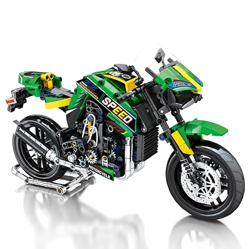 Klemmbausteine Technik Motorrad – 776 Teile Bausatz 1:8 Modell