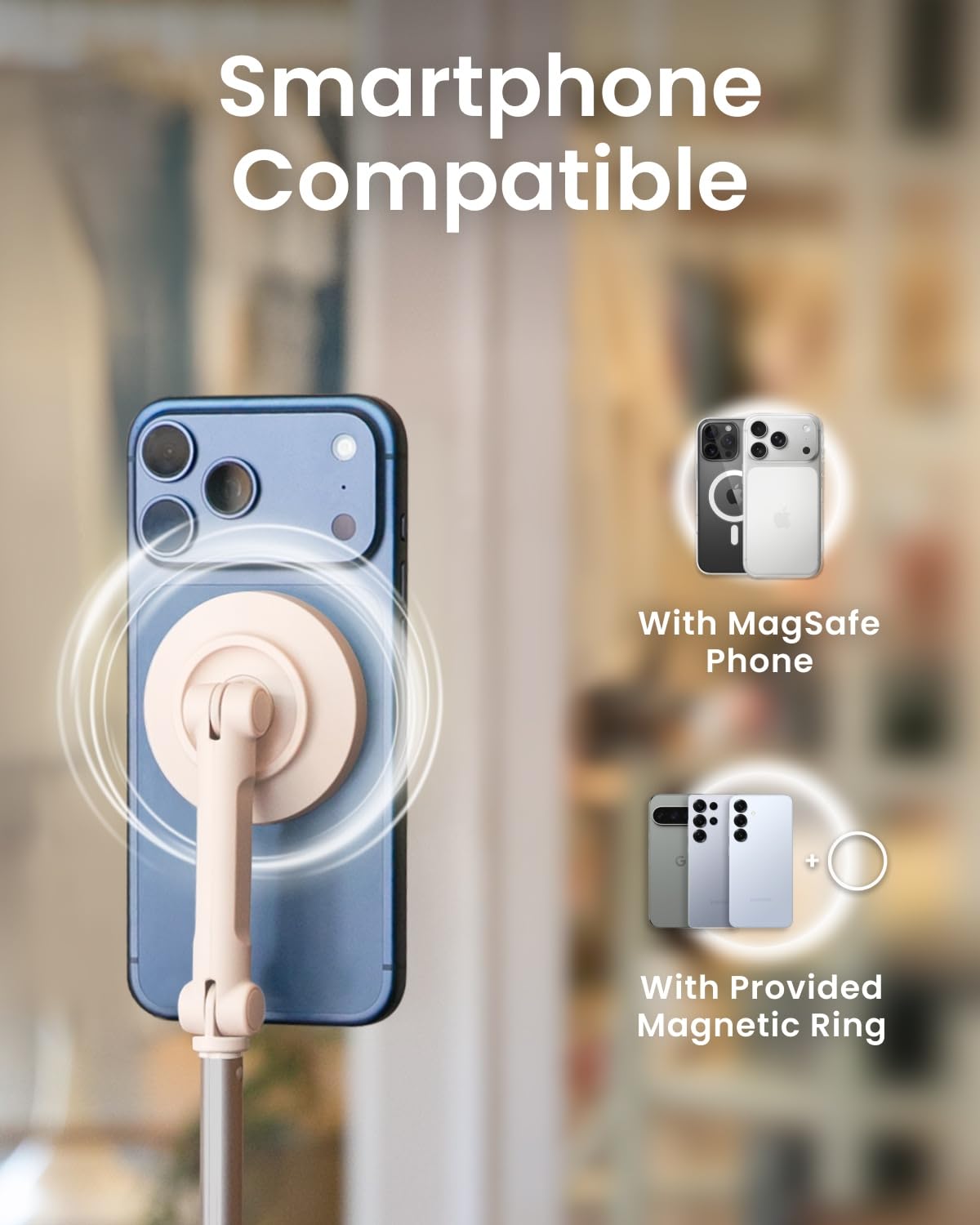 KraftGeek JustTap Treppiede magnetico per telefono