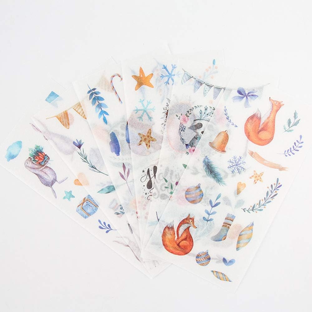 3 Set(18 Sheet) Kawaii Fairy Tale World Scrapbooking Sticker Snowflake Gift image 2