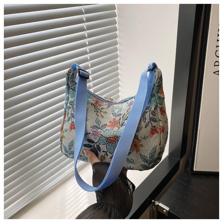 Bolso de hombro para mujer estilo nacional con correa ajustable miniatura 1