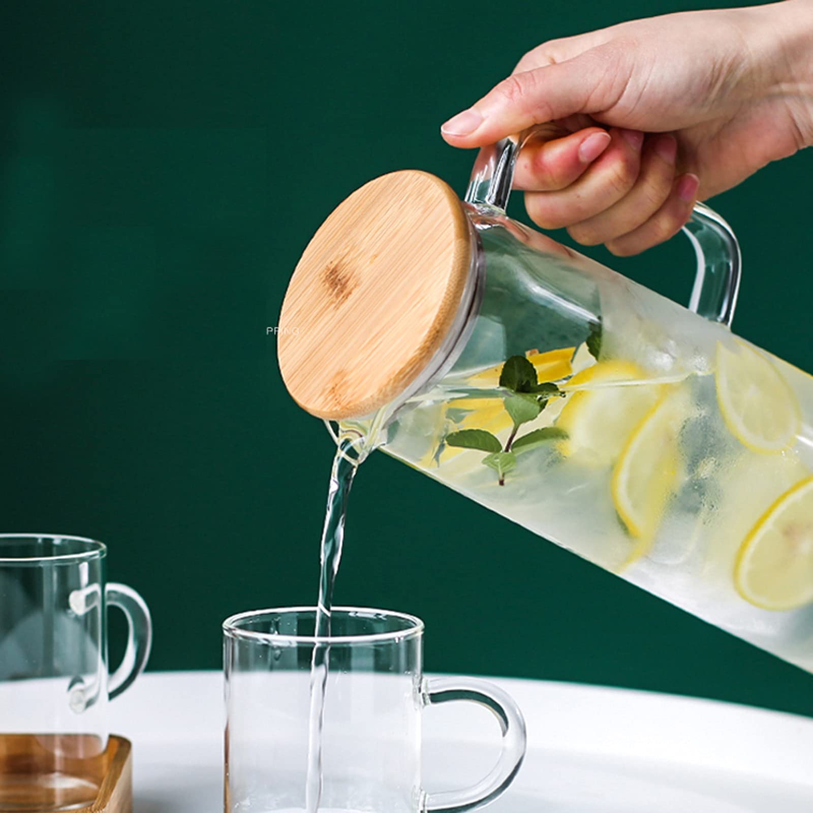 Pichet Pichet en Verre avec Couvercle pichet de thé glacé pichet pichet Chaud Eau Froide Eau thé thé café café Lait et jus de jus de Boisson Carafe Pichets