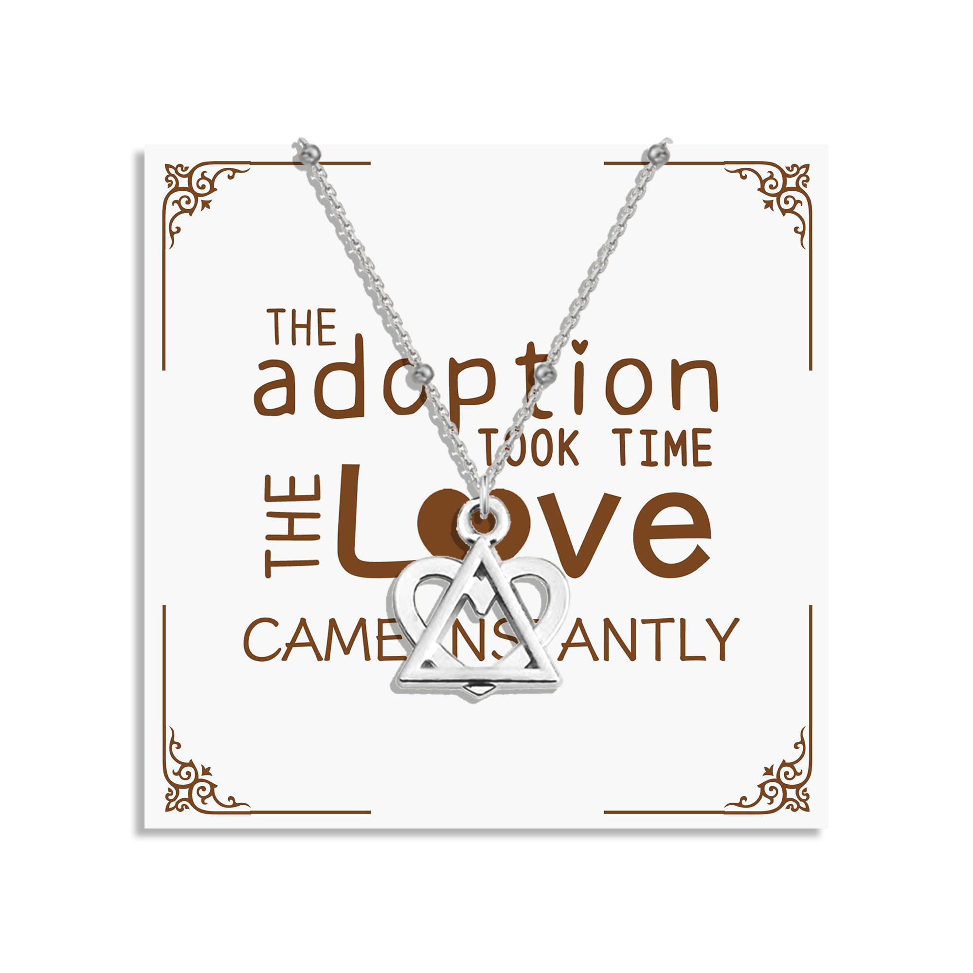 LZ EMOTION Natural Stone Adoption Bracelet Adoption Jewelry with Adoption Symbol Adoption Day Gifts for Adoptive Parents Gotcha Day Gift, Thank You Gifts