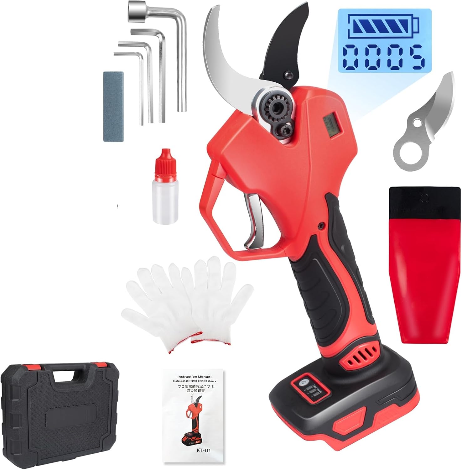 業界新型・5cmの大切断径】電動ハサミ 電動剪定バサミ【藤原園芸