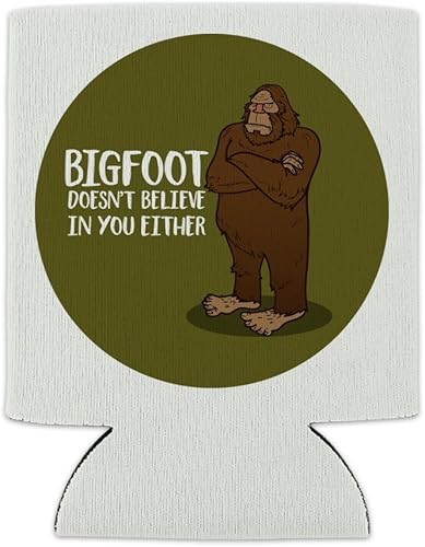 Miniatura 2 de Bigfoot doesn 't Believe en usted puede CoolerBebida Sleeve Hugger plegable InsulatorAislamiento Beverage Holder
