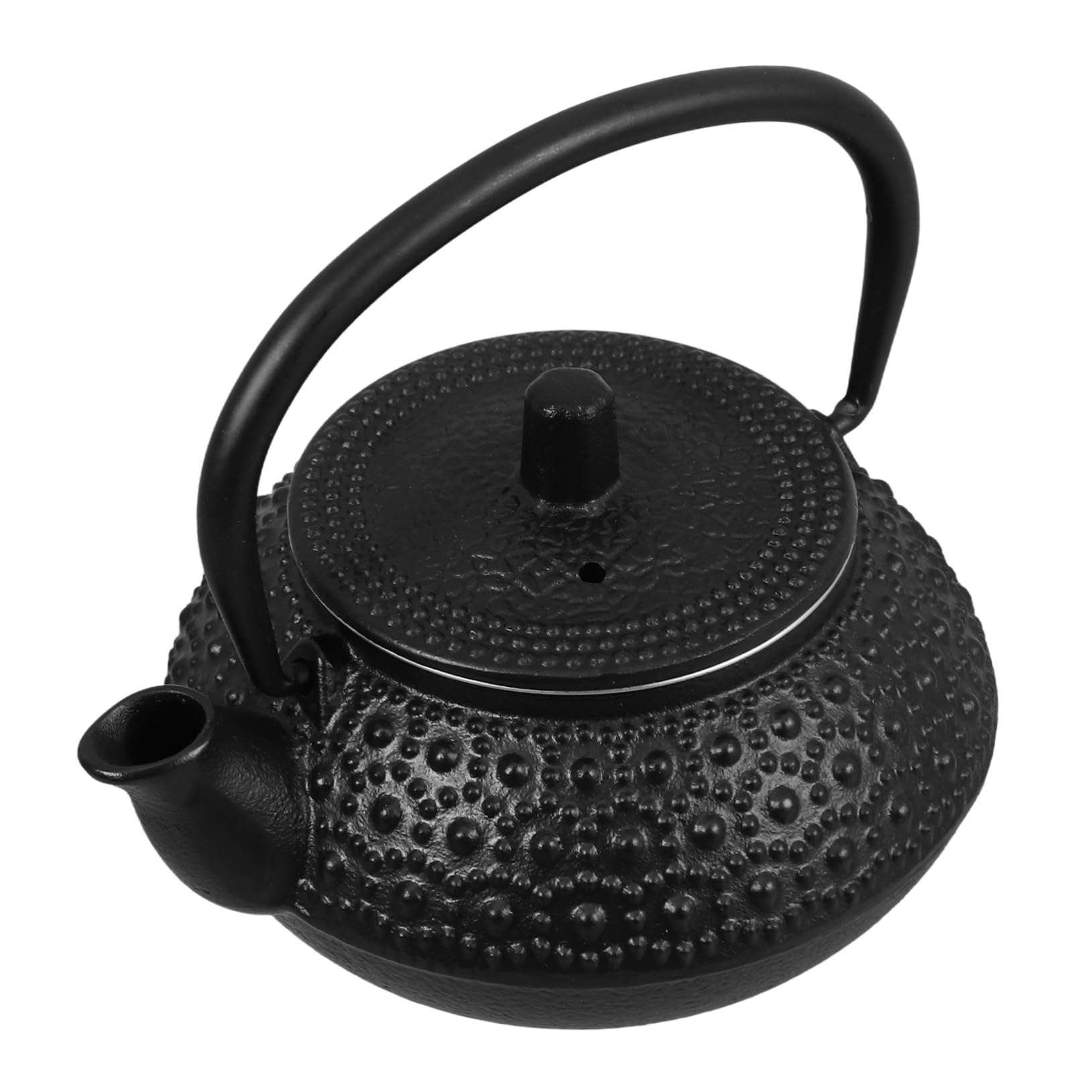 Tetera de Hierro Fundido Negra de 0, 3 L con Infusor | Apta para Estufa, Diseño Simple y Elegante, Estructura Estable y Robusta
