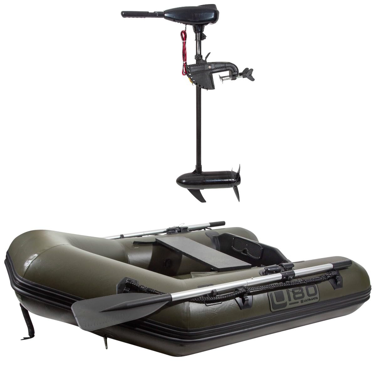 Ultimate 180 Airdeck Barca Hinchable + 36lbs Motor Eléctrico Set - Combo Carpfishing