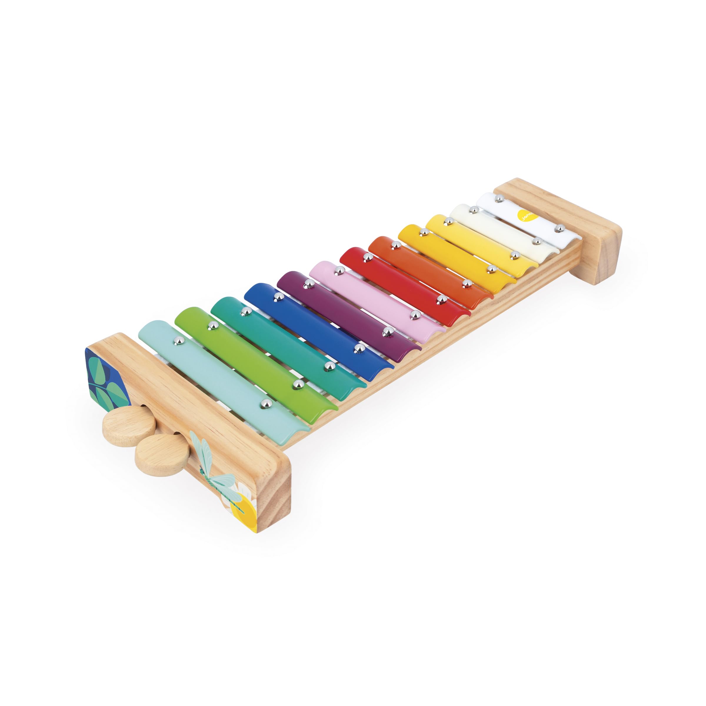 Janod, Wood and Metal Xylophone, Musical Instrument for Children, 12 keys and 2 mallets included, Musical Imitation Toy - Image 2