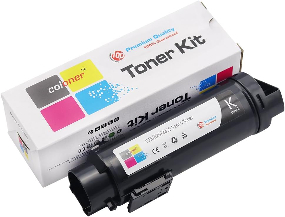 Coloner(TM) 3,000 High Yield Black Laser Toner Cartridge Compatible for Dell H625, H825, S2825 Printer