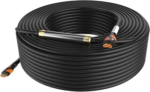 Postta Cable HDMI de 75 pies 4K HDMI2.0 con soporte de amplificador de señal incorporado 4K (2160P), 3D, 1080P, Ethernet, retorno de audio (ARC) -