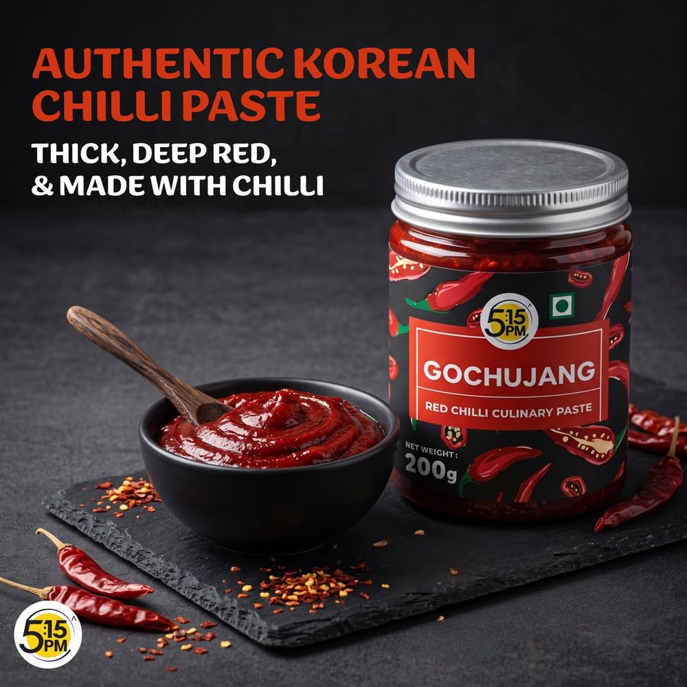 5:15PM Gochujang Korean Paste 200g | Gojuchang Paste Korean Sauce & Hot Chilli Flavour| Sweet, Savory & Spicy Sauce for Cooking & Marinades