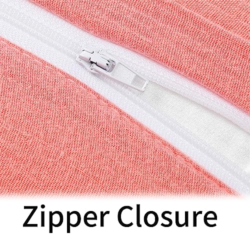 Image of Onacosht Muslin Nursing Pillow Cover Soft 100% Cotton Feeding Pillow Slipcover Fits Standard Infant Nursing Pillow for Baby Girl, Pink