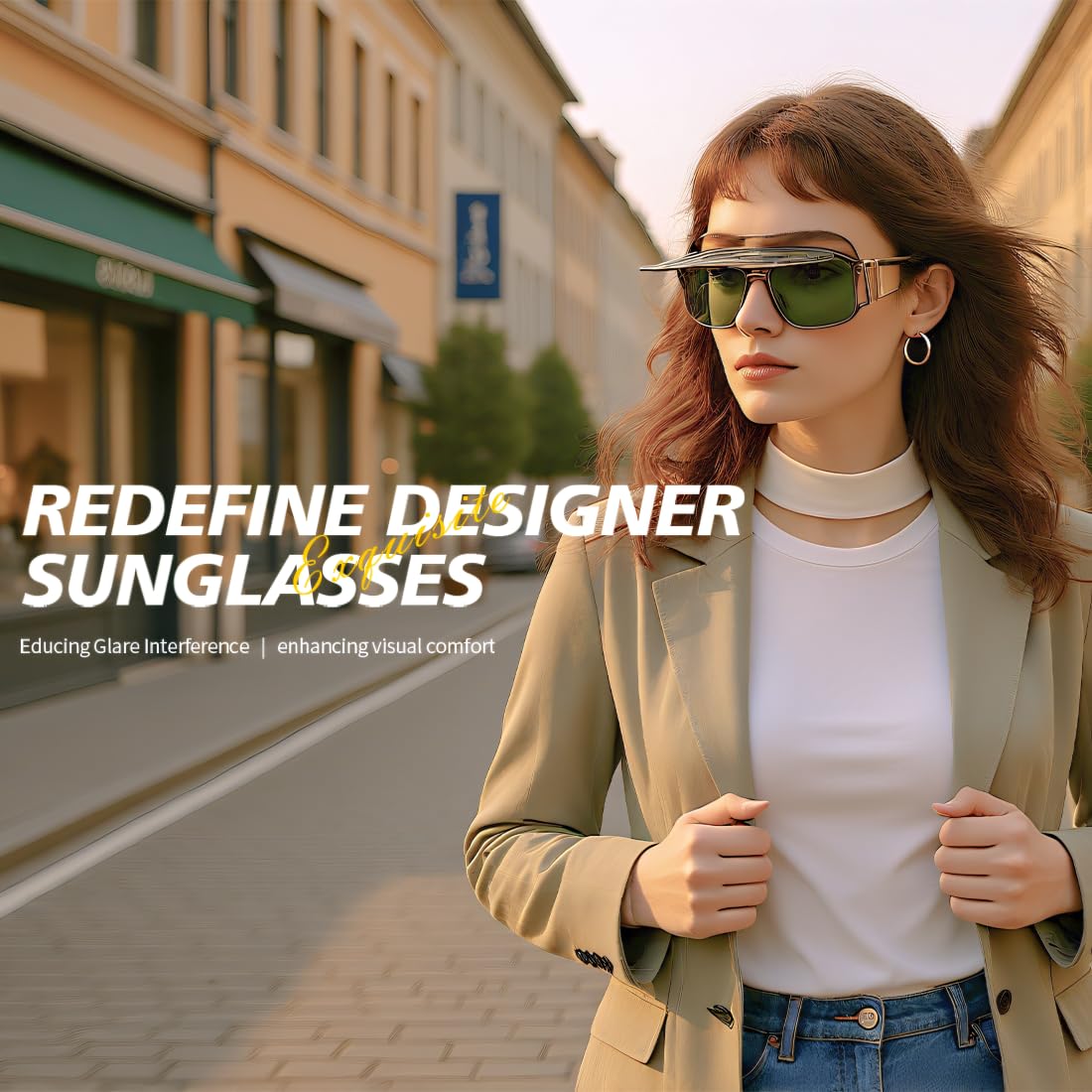 Gafas de sol polarizadas, diseño clásico y retro con personalidad y visera únicas, incluye funda portátil
