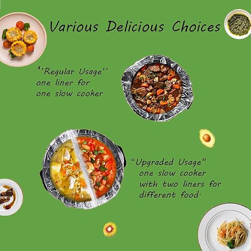 Miniatura 5 de 30 bolsas de cocción lenta y bolsas de cocina, bolsas desechables extra grandes, para ollas desechables de 6 cuartos a 10 cuartos de galón para olla