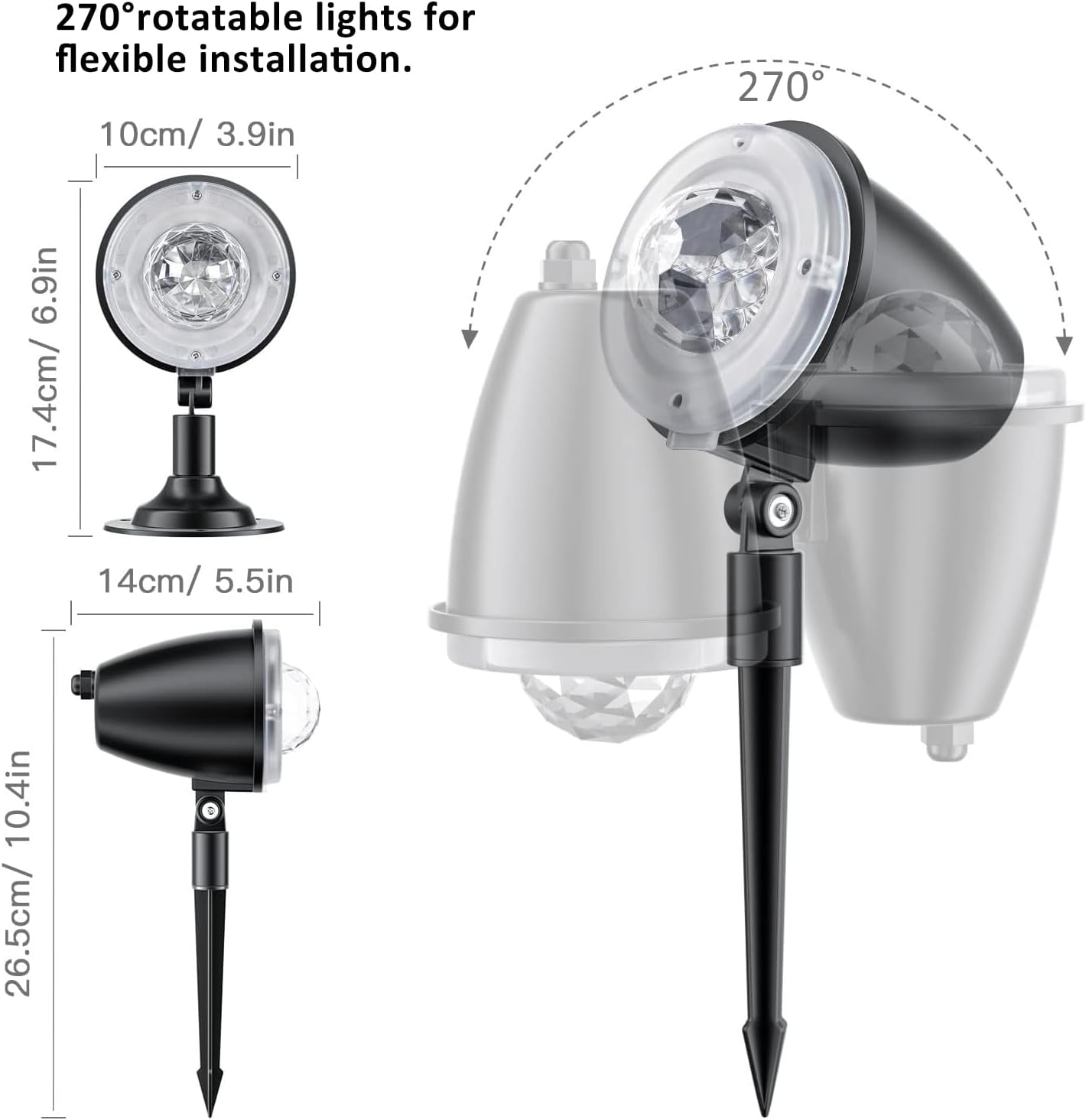 Halloween Laser Projector Lights,Rusoso Outdoor Christmas,LED Projector Light Ocean Wave with 10 Color Effect,Waterproof Effect with Remote,for Party Garden Kids House Bedroom Holiday Landscape Decor