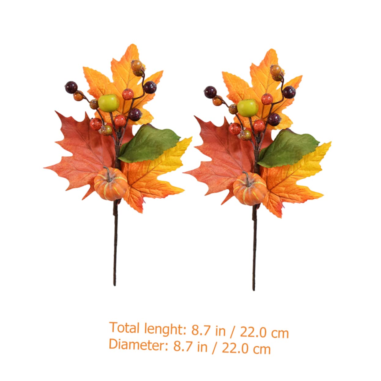 ABOOFAN 6stücke Künstliche Herbstdekoration Mit Ahornblättern Kürbissen Und Beeren Für Thanksgiving Herbstliche Tischdekoration Uv-beständig Für Innen Und Außenbereich