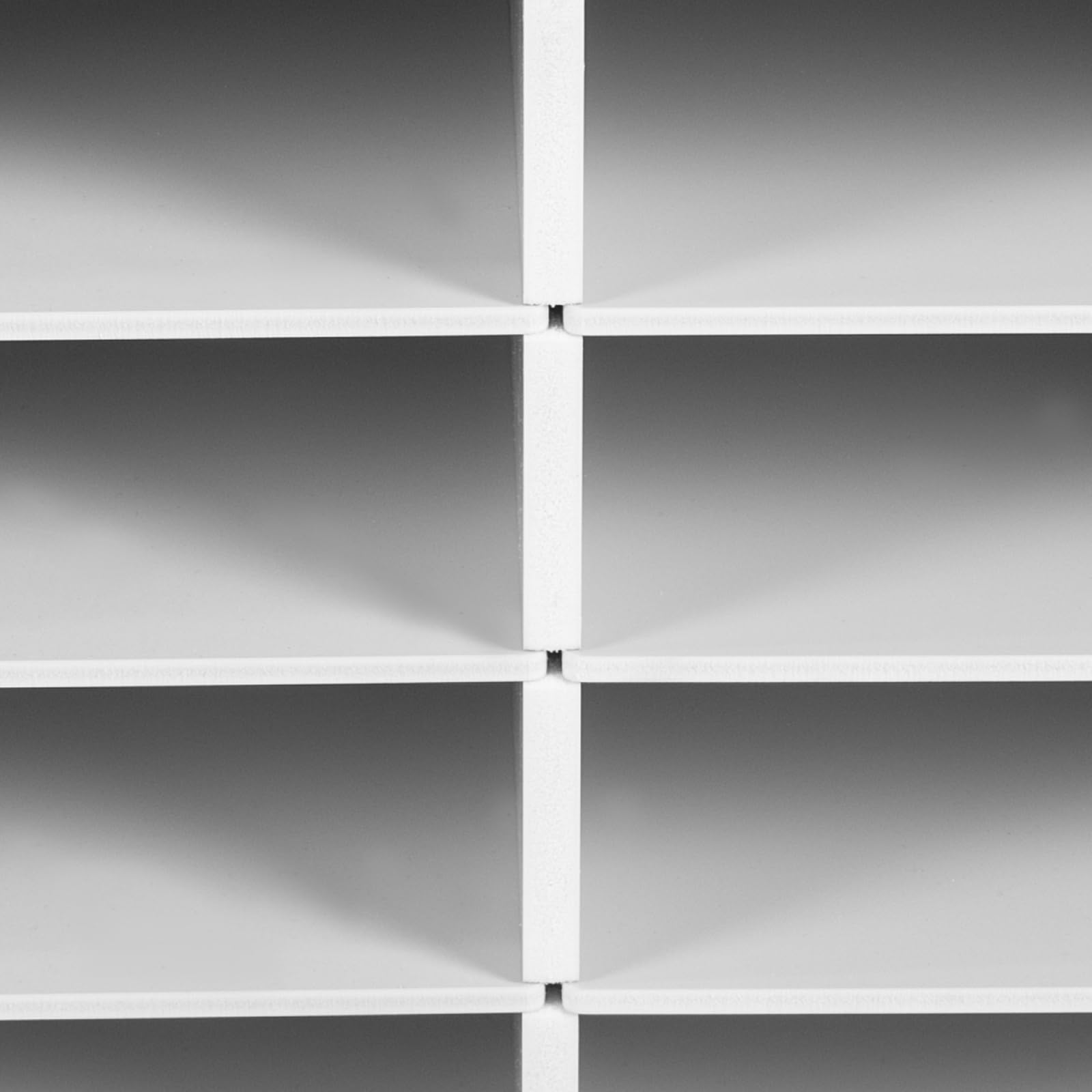 Portadocumenti, ufficio, letteratura, 24 scomparti, da scrivania, 100 x 30 x 42 cm, ripiani, sistema di archiviazione per la casa, l'ufficio (bianco, 4 x 6 scomparti)