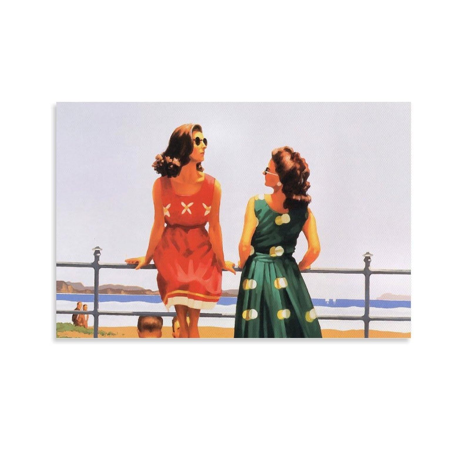 Something in The Ain by jack_vettriano Wall Art Prints Poster Artworks Picture Print Poster Wall Art Painting Canvas Decor Home Posters 12x18inch(30x45cm) โ image 1