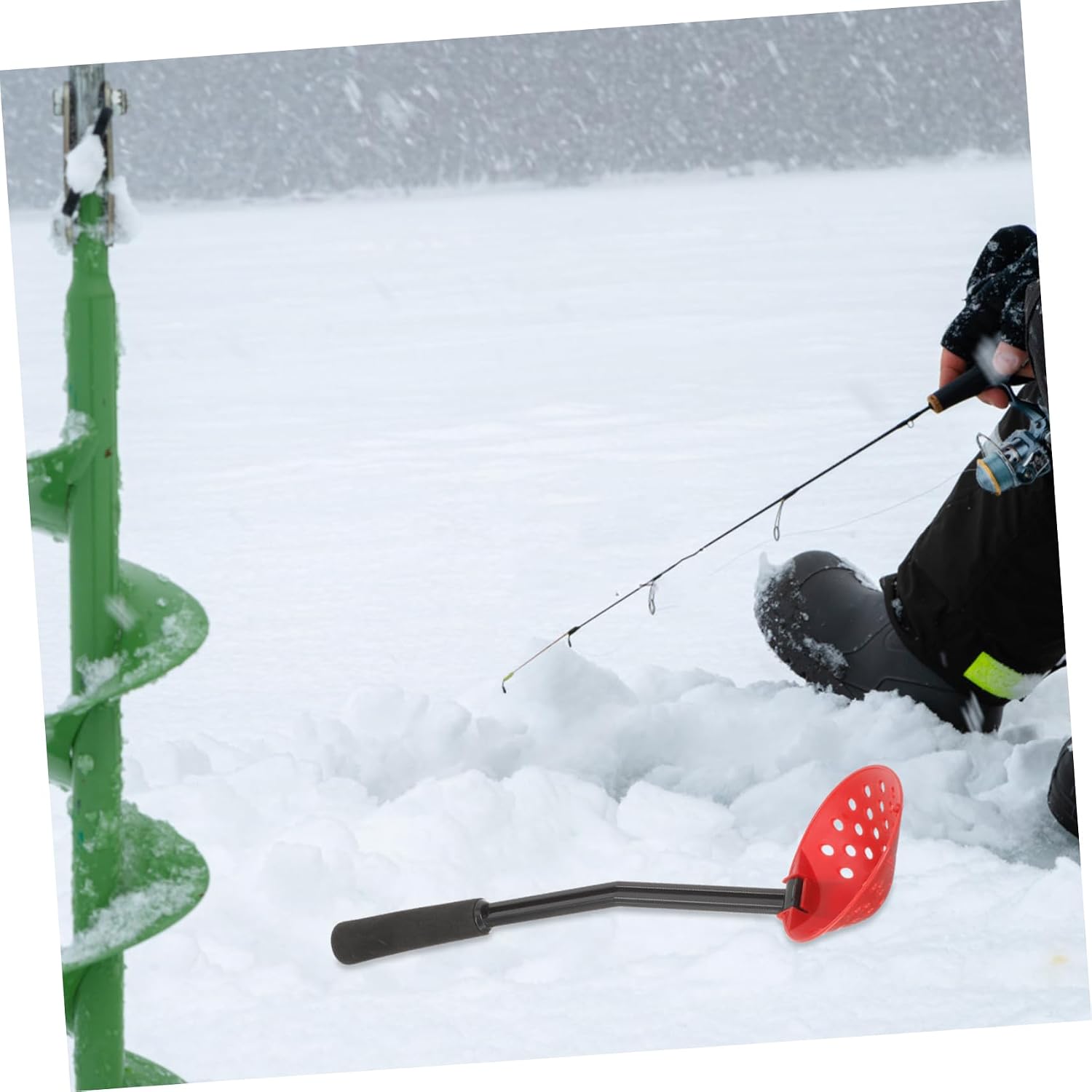 Generic Ice Fishing Scoop Skimmer 2pcs Detail-Oriented Design Ice Fishing Tools for Outdoor