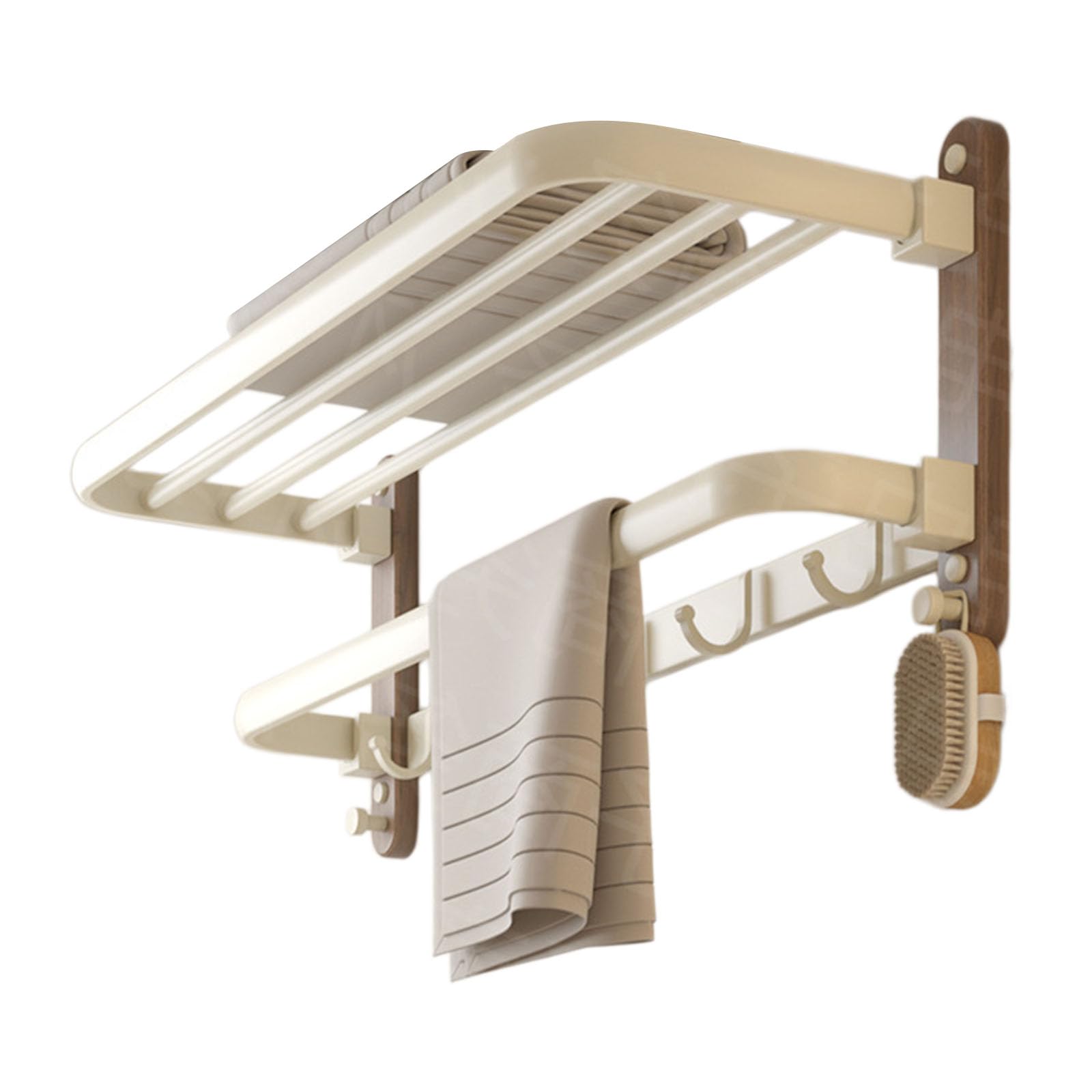 Wall Mounted Bath Towel Rack Bathroom Hand Holder Wall Hanging Towels Rod Storage Shelf for Wet Environment Bath