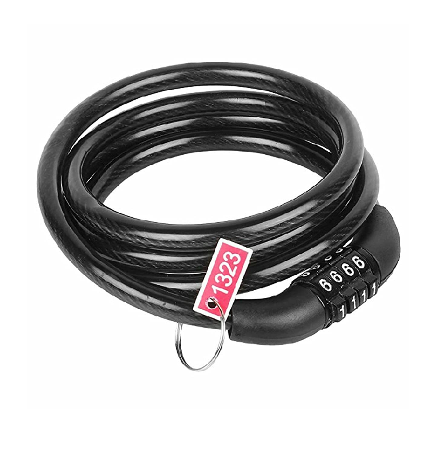 THE MORNING PLAY Combination Numeric Cable Chain Lock (Black, Painted Finish 80C-M-C)
