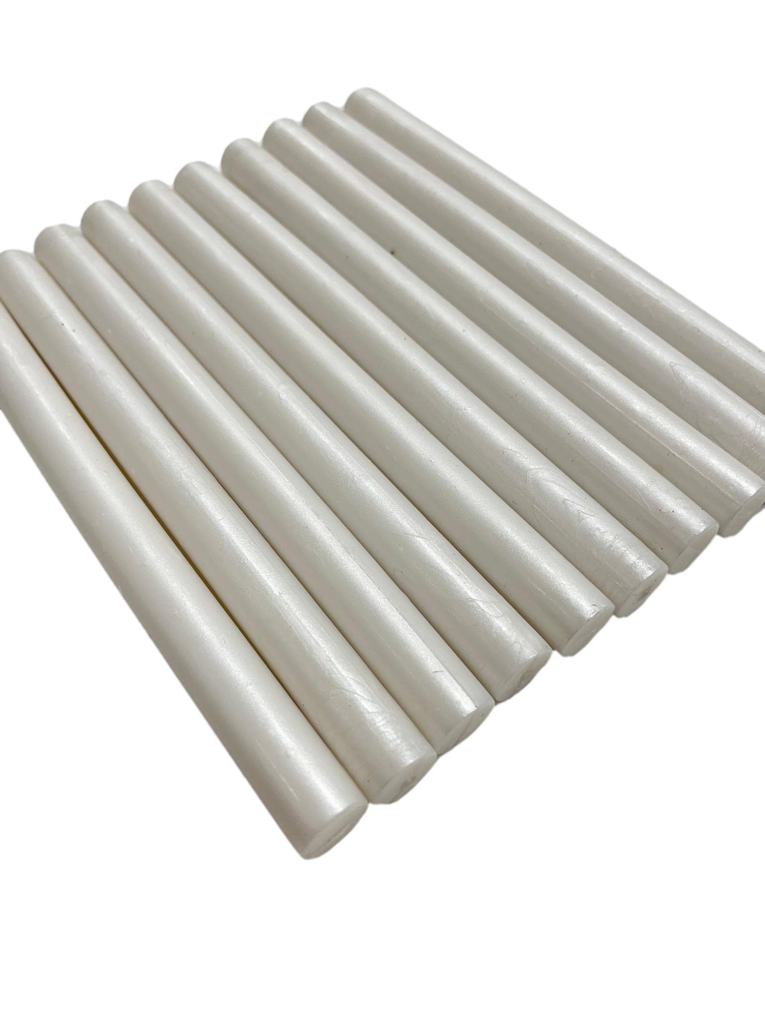 Syntego 10pcs Pearl White Shimmer Glue Gun Sealing Wax Sticks for Wax Seal Stamping