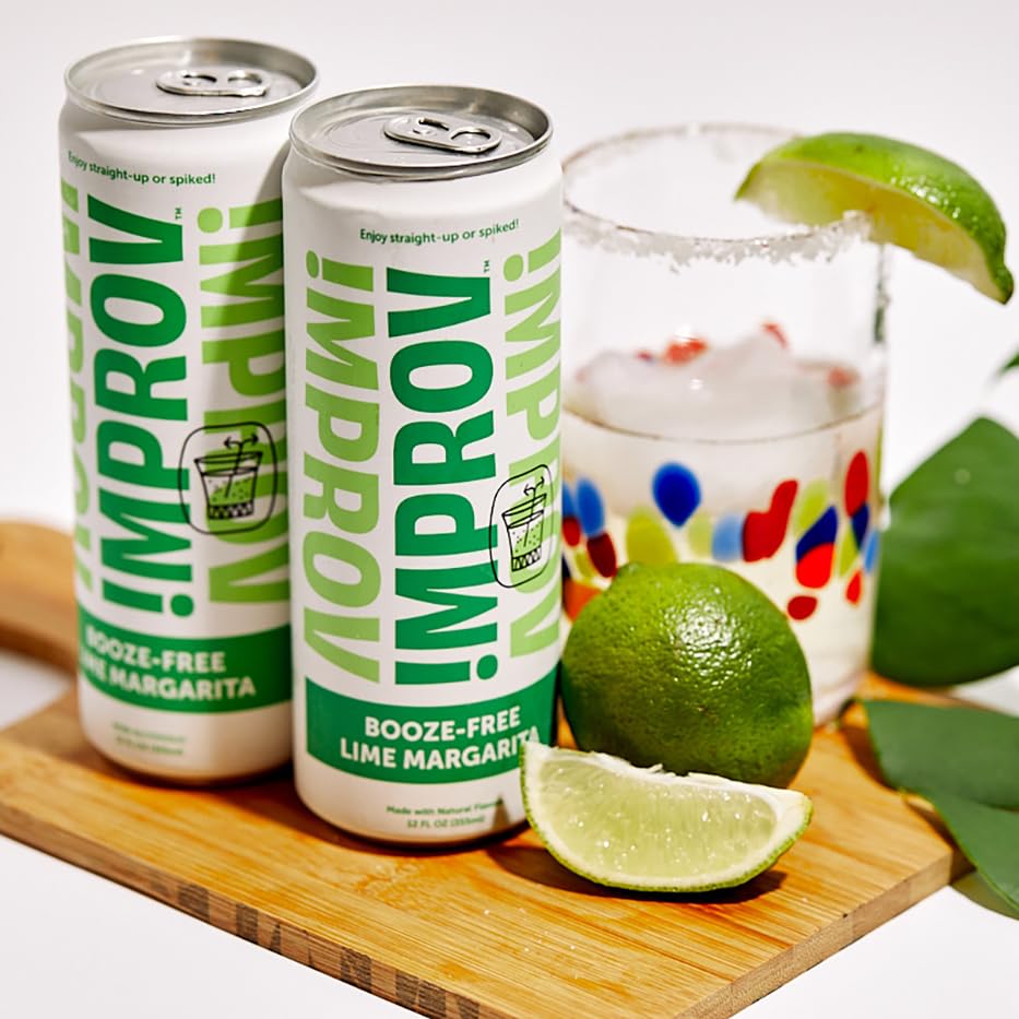 Miniatura 4 de IMPROV Cócteles sin alcohol, bebida sin alcohol de 12 onzas, mezclador de bebidas sin alcohol, vegano, sin gluten, cero prueba (paquete de 4) (Lime