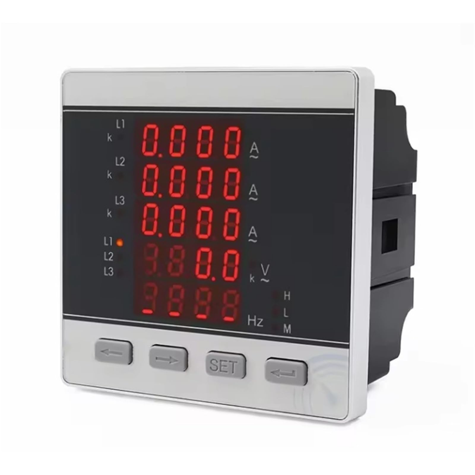 Misuratore multifunzione Voltmetro amperometrico trifase digitale, con 3 pezzi CT