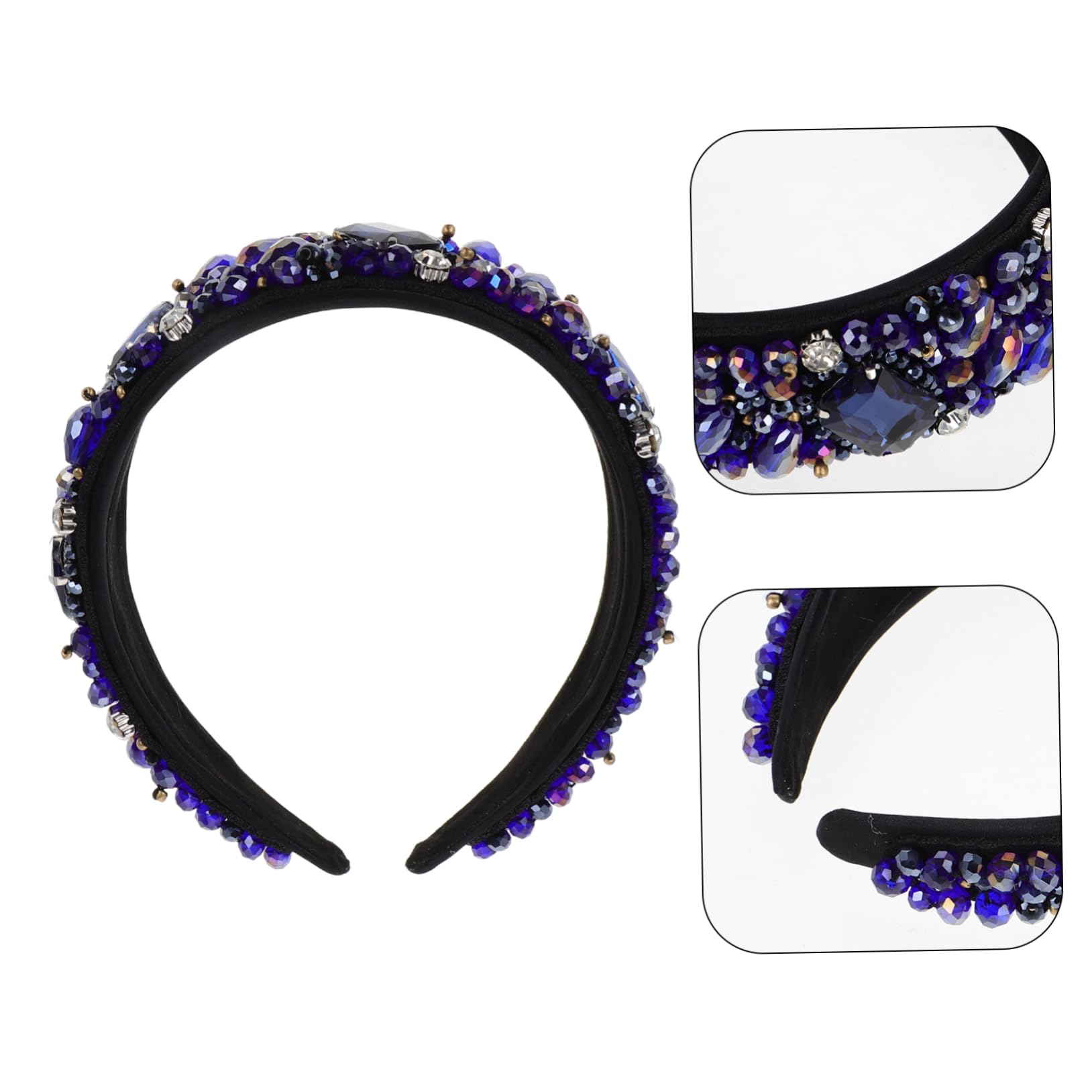 2stücke Glänzendes Rhinestone Haarband Für Mädchen Retro Breites Haarband Stilvolles Accessoire Für Besondere Anlässe Und Alltag Für Verschiedene Frisuren Sorgt Für Einen