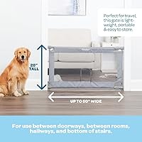 Vista 3 de Carlson - Puerta extensible extra ancha para perros de 27.5 a 50 pulgadas con puerta pequeña para mascotas, puerta de malla para mascotas