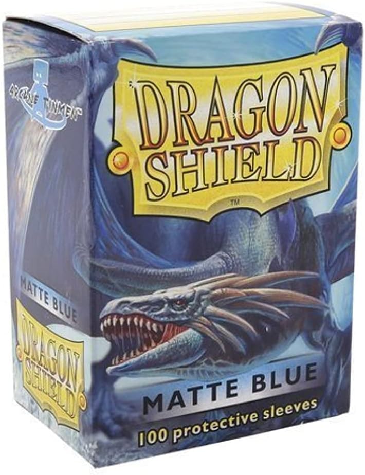 Dragon Shield Matte Blue 100 Deck Protective Sleeves in Box, Standard Size for Magic The Gathering (66x91mm)