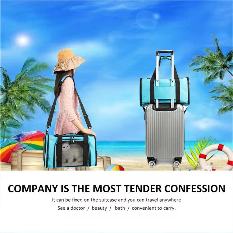 Miniatura 4 de HAOMAIBD Transportador de gatos para perros medianos y pequeños, perros y cachorros de hasta 15 libras, aprobado por la aerolínea TSA, transportador