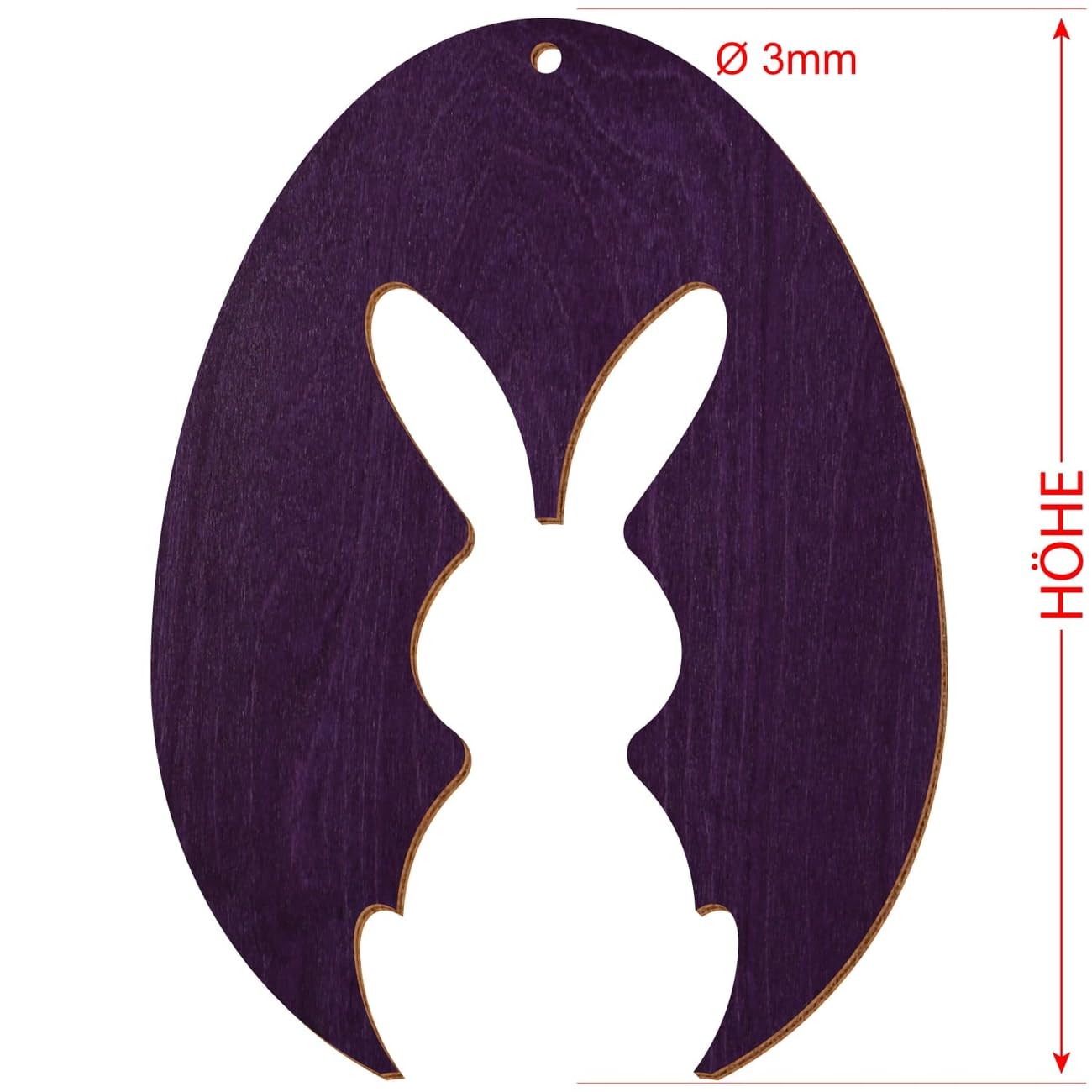 V2 - Uova di Pasqua in legno colorato, decorazione per Pasqua, motivo uovo di Pasqua 16, altezza (dimensione): 43 cm di altezza