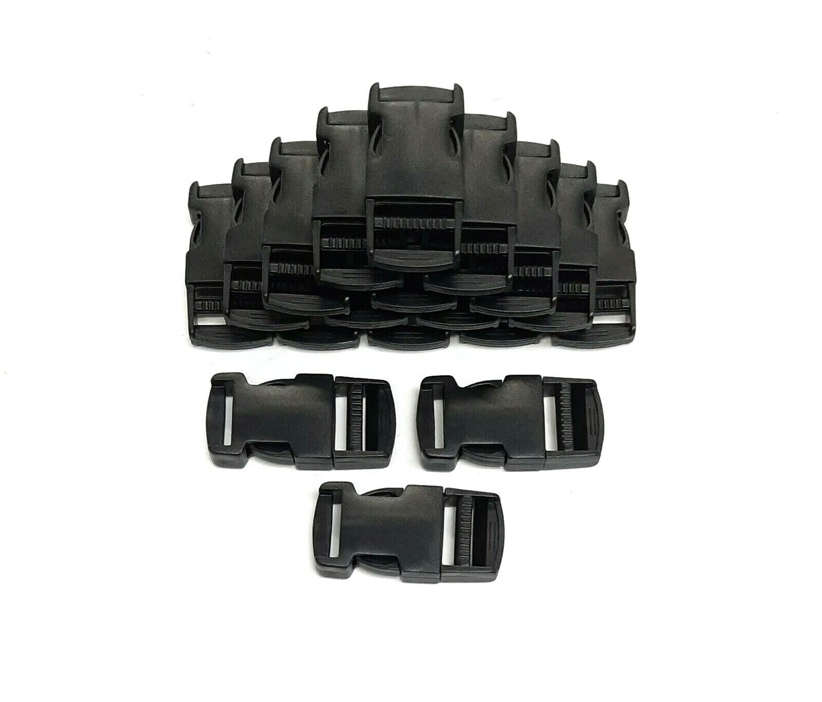 Church Products Uk Unisex Black 25Mm Plastic Side Release Buckles X2 – X50 Quick Snap Clasp Adjustable Webbing Straps Belts Bags Backpacks (10)