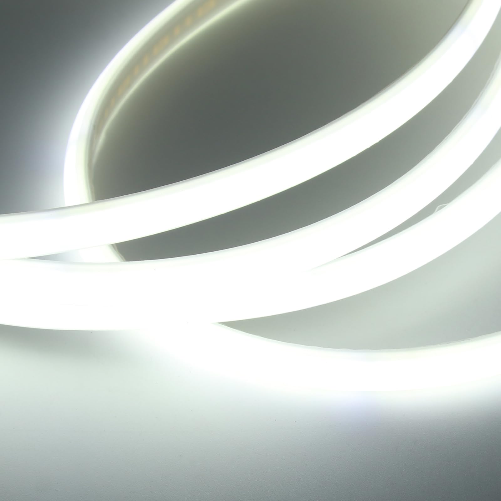 Dimmable Lumière au néon LED COB avec Fonction Minuterie, 230V 240 LEDs/m Ruban Led Flex Néon Bande Led, IP65 Etanche Bande Lumineuse Super Lumineux Pour Intérieur/Extérieur (Blanc, 15M)