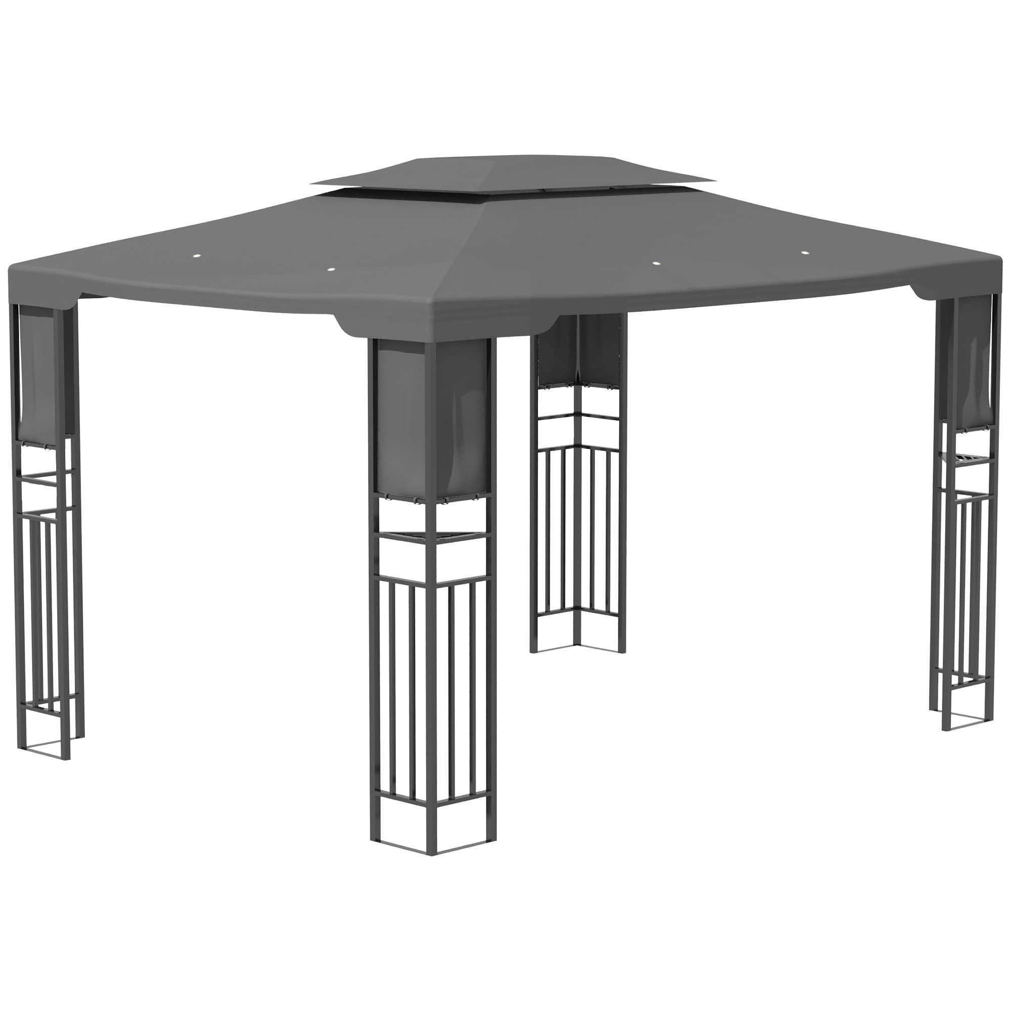 Buy Outsunny 10' x 13' Patio Gazebo with Corner Shelves, Outdoor Canopy