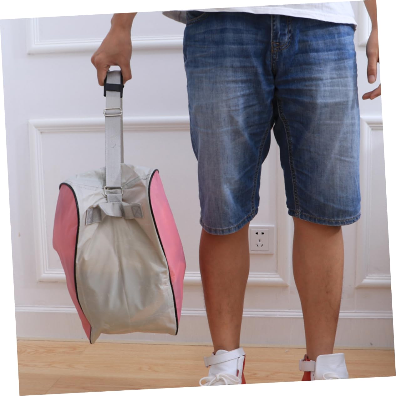 INOOMP Borsa Triangolare per Pattini a Rotelle Rosa, 2 Pezzi | Oxford Cloth, Design Portatile e Facile da Pulire, per Roller Skates e Inline Skates Shoes