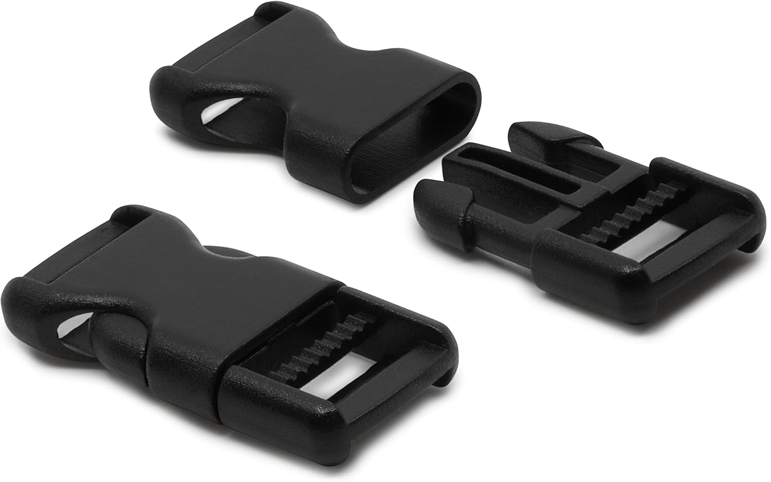 Dritz 510 Contoured Parachute Buckle for 5/8-Inch Strap, Black 2-Count