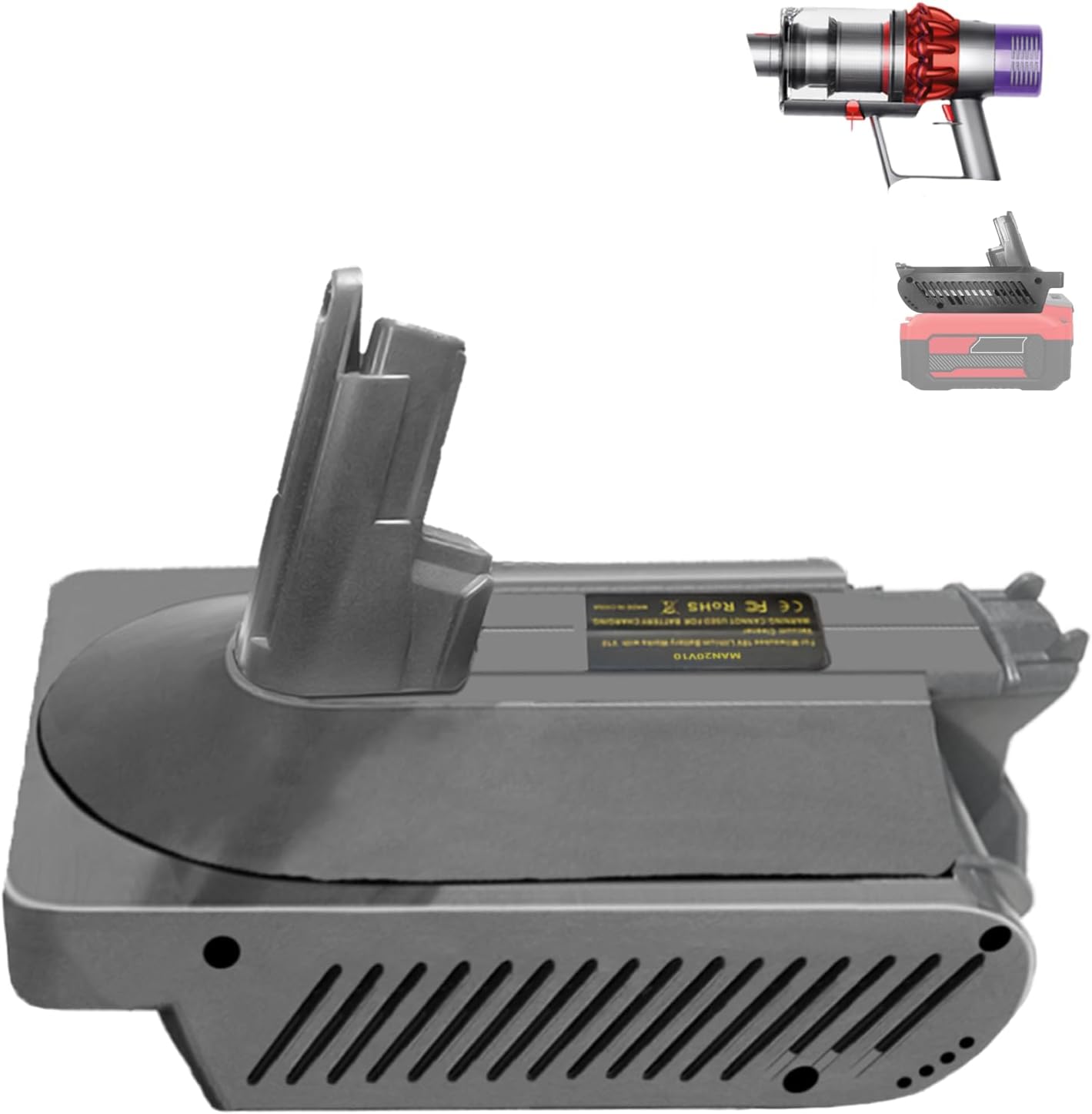 V10 Adapter for Craftsman 20V Battery Converter for Dyson V10 Animal Absolute Fluffy Motorhead SV12 Vacuum Cleaners