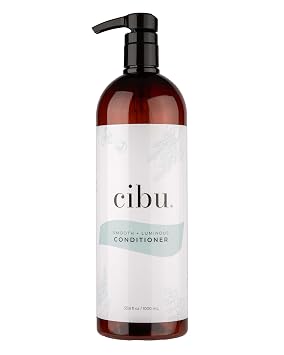 Cibu Smooth + Luminous Conditioner, 33.8 oz - Smoothing Conditioner for Frizzy Hair - Hydrates Deeply for Soft, Smooth, Shiny, Sleek Hair - Formulated with Rice Protein & Moringa Seed