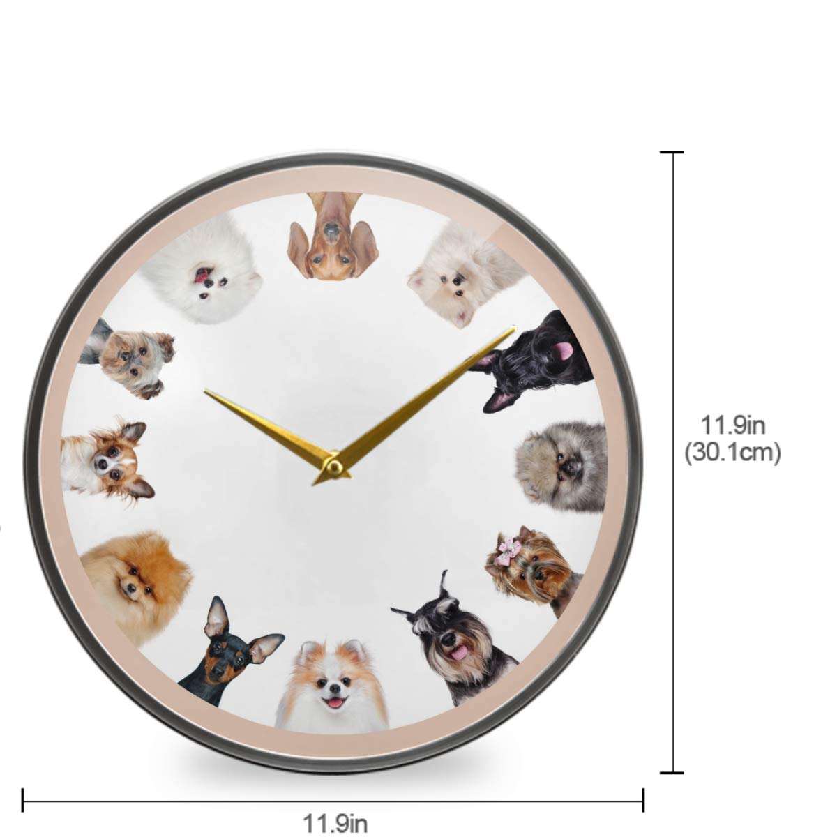 Amazon.co.jp: MiaoLD 掛け時計 いぬ 犬柄 おもしろ アニマル 動物柄