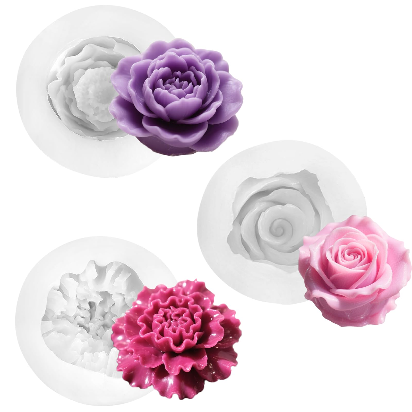 moules silicone x3 pour bougies
