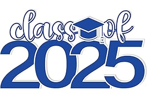 Blue 2025 Graduation Decorations Wooden Letters for Table Decor Senior 2025 Photo Booth Props