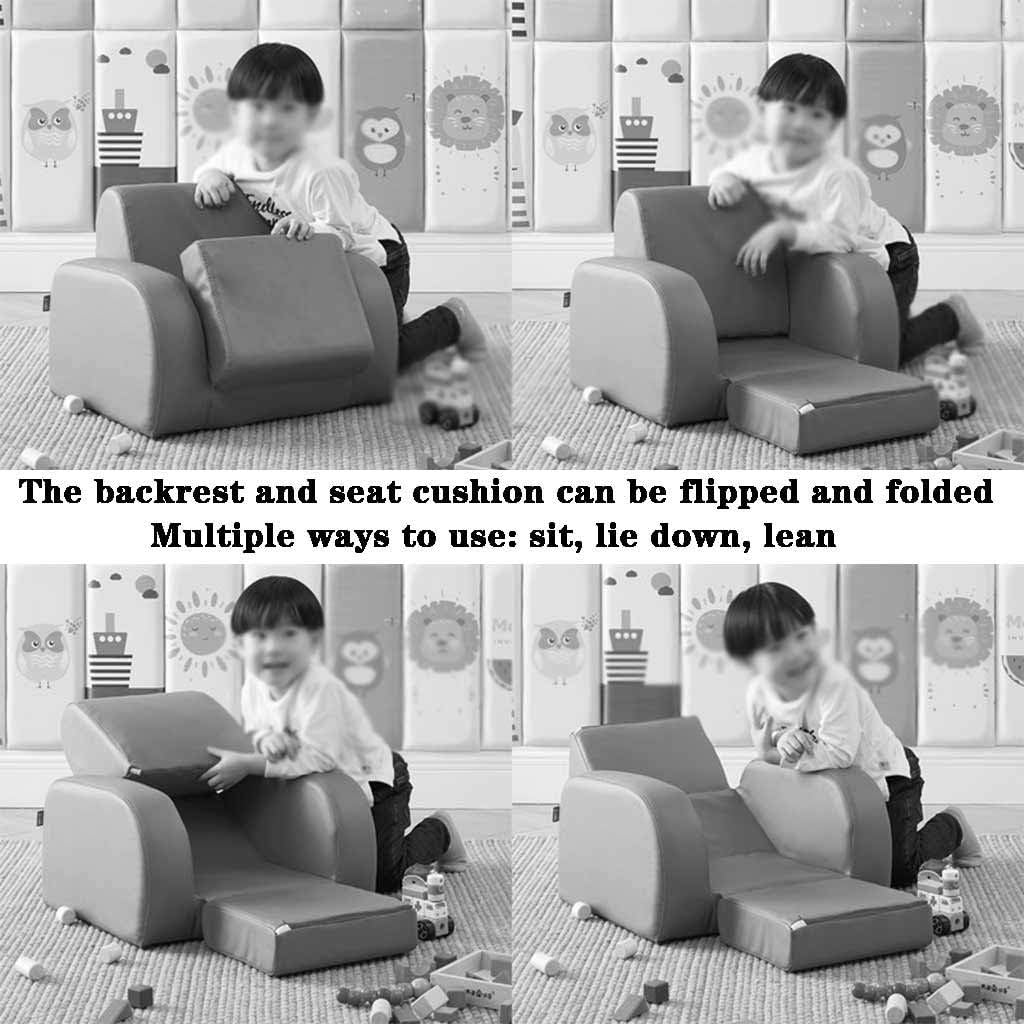 Couch Small Sofa Seats in The Bedrooms for Boys and Girls Nursery Three-Purpose Backrest Armchair Suitable for Under 4 Years Old Load-Bearing 50kg (Color : Green Size : 405500cm) (Light Blue 40*45*5