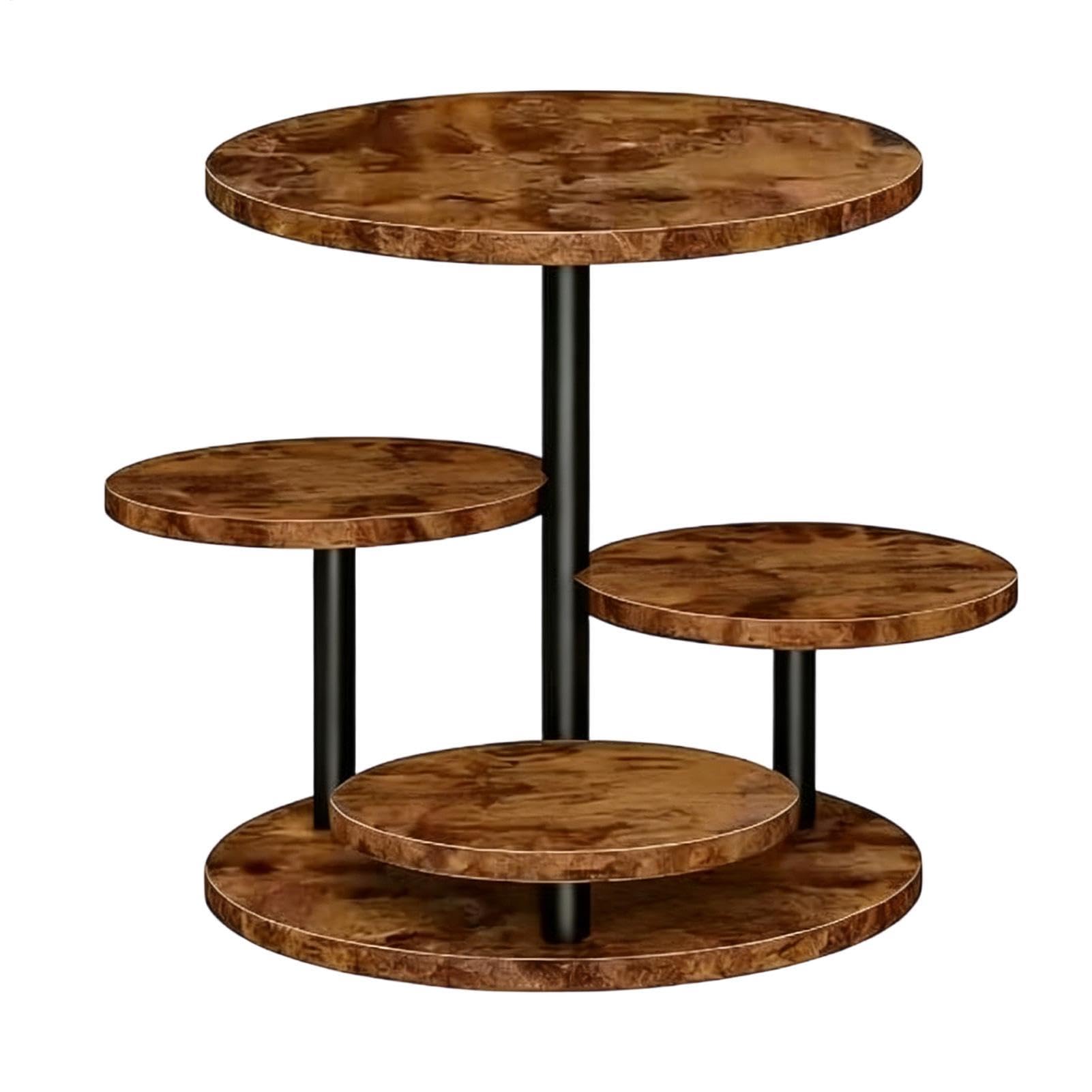 Genérico Torre De Cupcakes Bandeja Postres 4 Niveles | Torre De Pastel Giratoria 360 Grados para Bodas Cumpleaños Hogar Panadería Cafetería Reuniones Familiares Restaurante