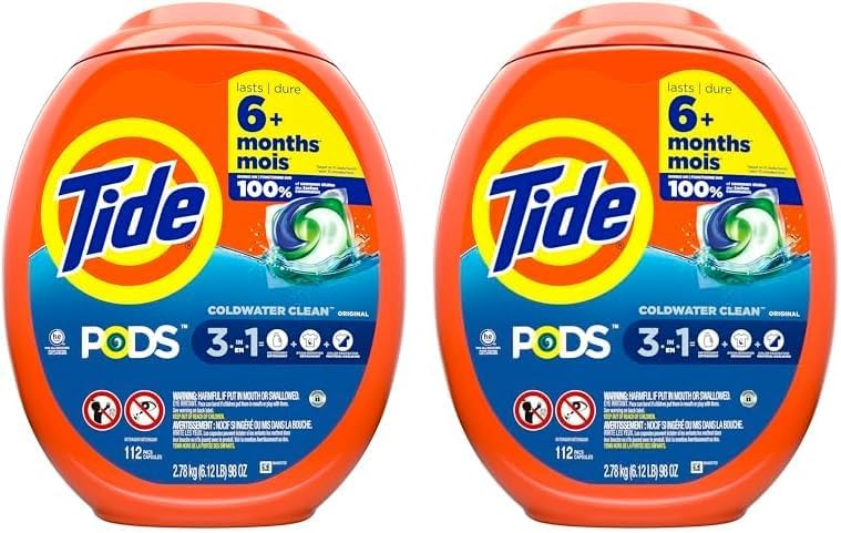 Tide PODS Laundry Detergent Original Scent, 112 count (Pack of 2)
