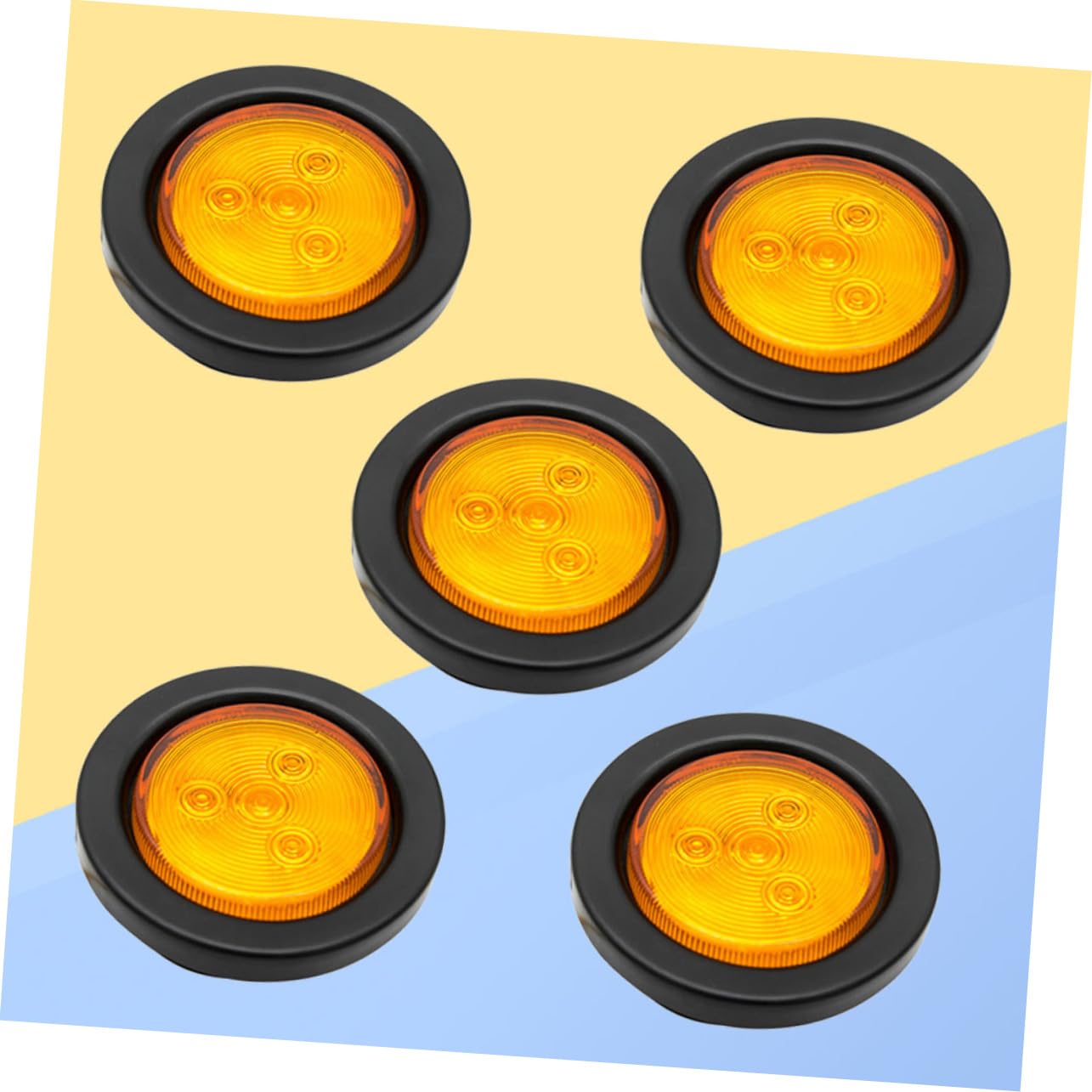 Alipis 5Pezzi Luce Laterale LED Gialli Per Camion e Alta Luminosità Facile Installazione Basso Consumo Durata Design