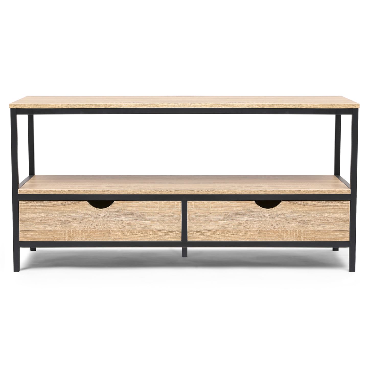 IDMarket - Meuble TV 113 cm Detroit 2 tiroirs Design Industriel